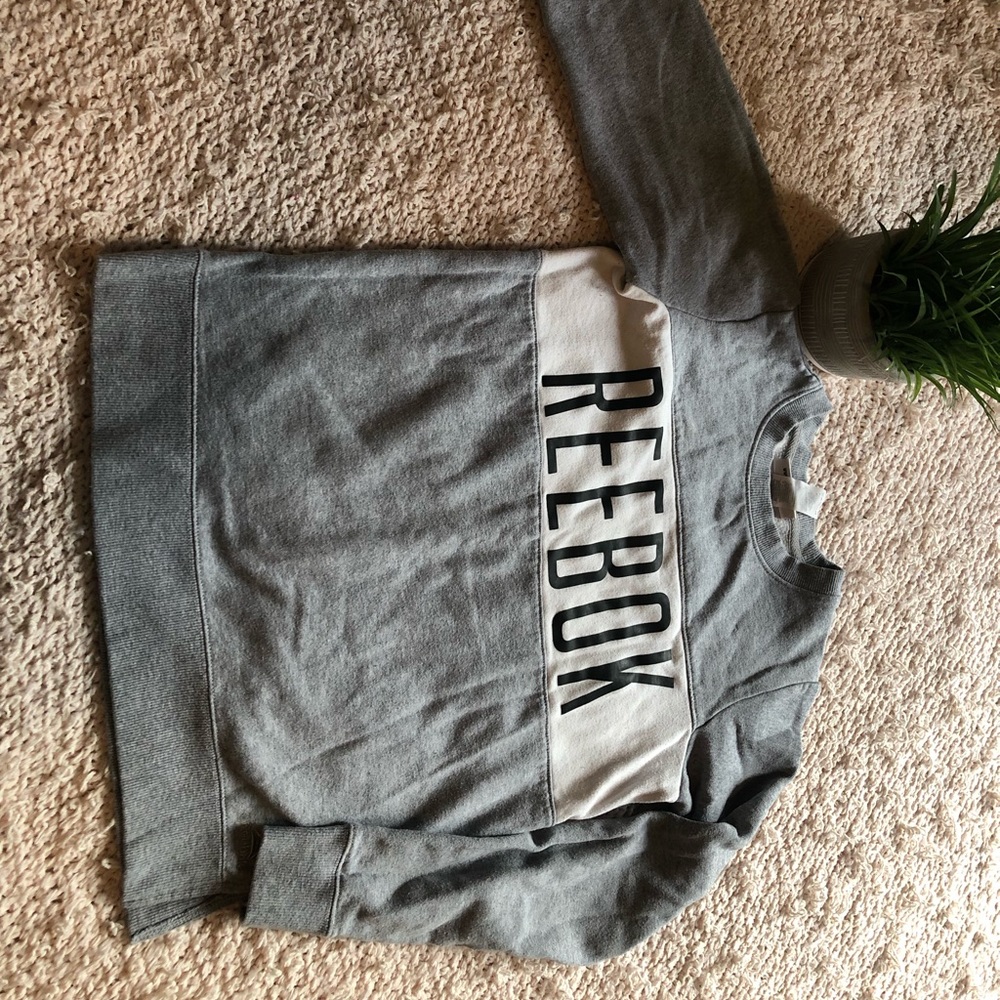 Reebok sweatshirt—comfy, fitted.